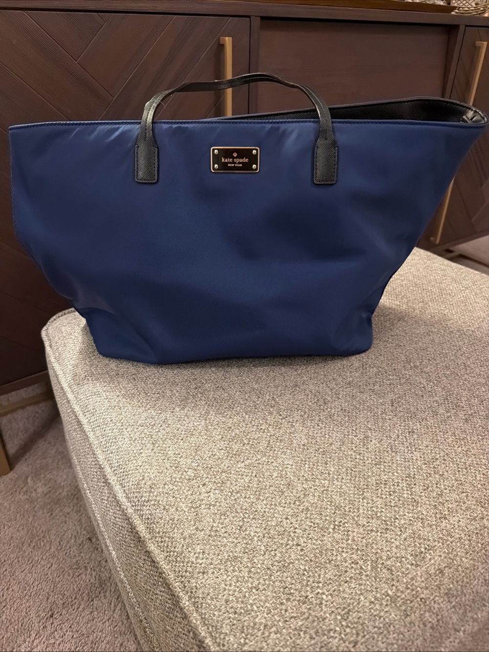 kate spade Navy and Black Nylon Tote